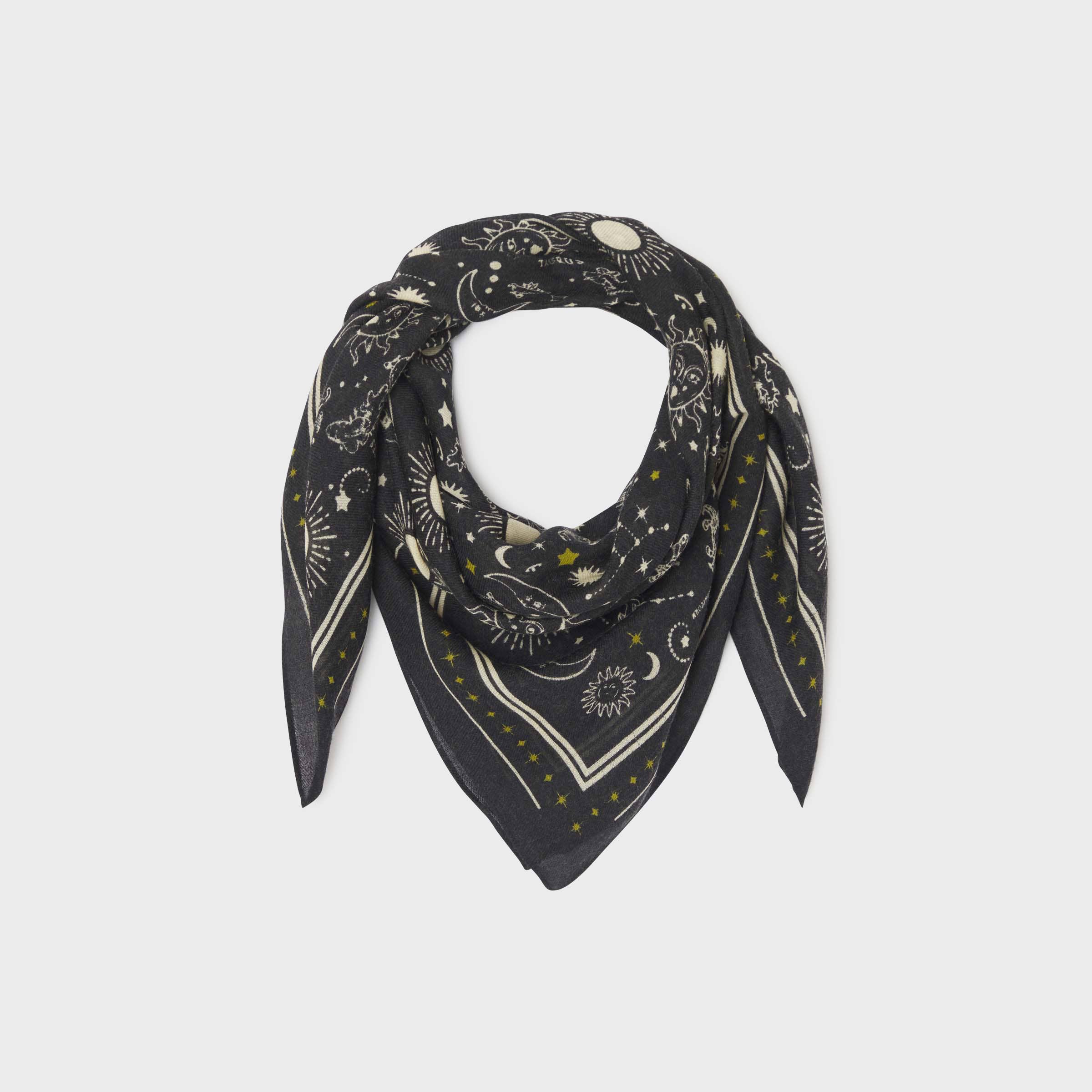 BILLYBELT - Wholesale Scarf - Women's - 100% Wool Scarf Madeleine Black0
