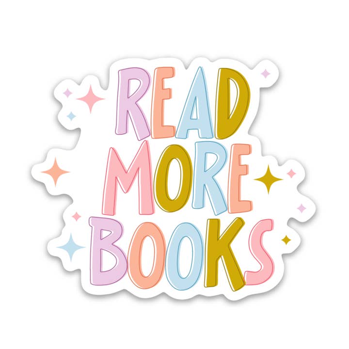 Lisez plus de livres | Autocollant résistant aux intempéries pour la vente par Eleven