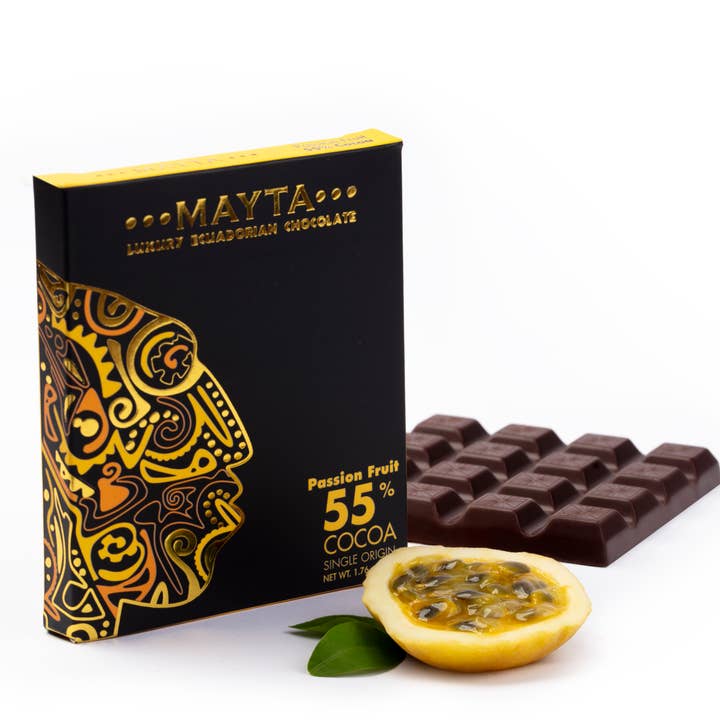 Mayta Gourmet 55% Mörk Choklad Passionsfrukt för wholesale av Mayta Gourmet Ecuadorian Chocolate & Coffee