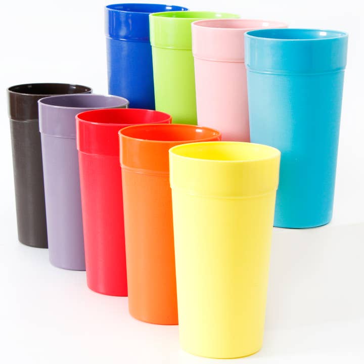 Youngever - Wholesale Drinking Glass/Cup - Youngever 18 Pack 20OZ Plastic Tumblers - Rainbow