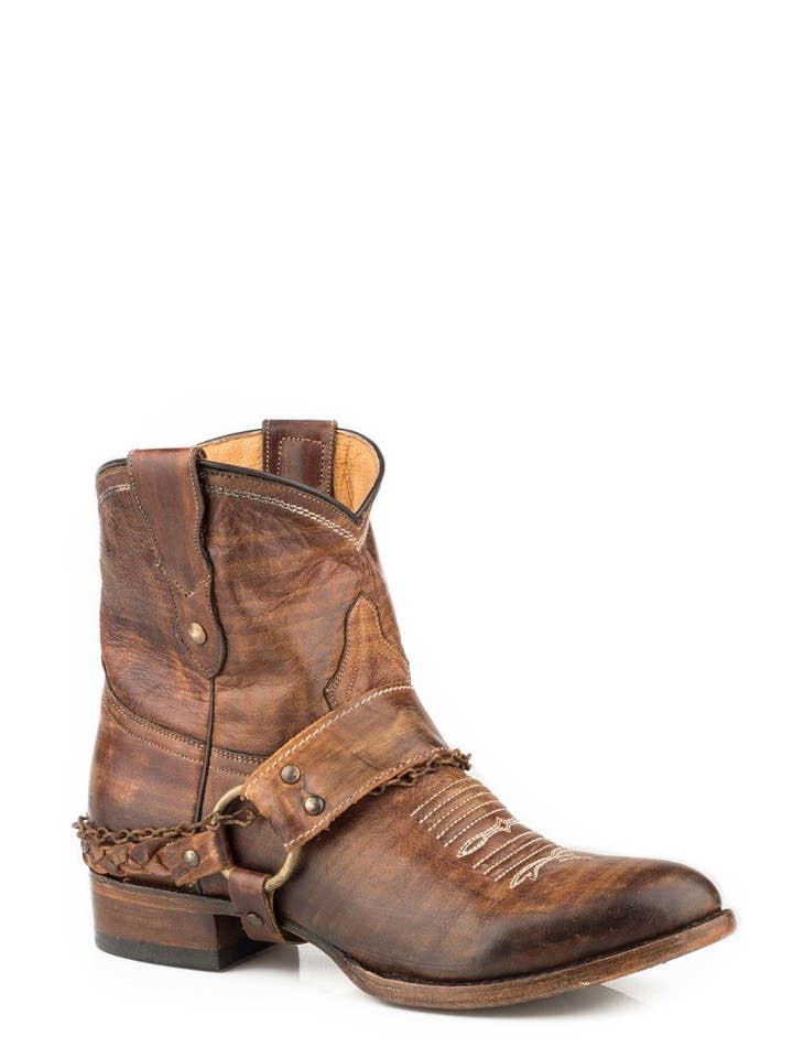 Roper Womens Vintage Brown Leather Vamp & Shaft Boots for wholesale on Faire