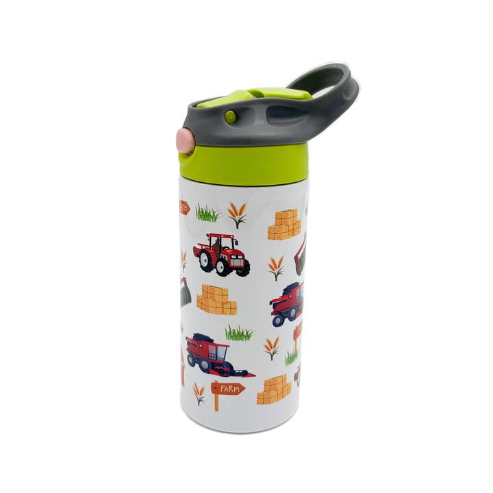 Red Farm Tractor Kids Insulated Straw Tumbler for wholesale by Sage & Soil