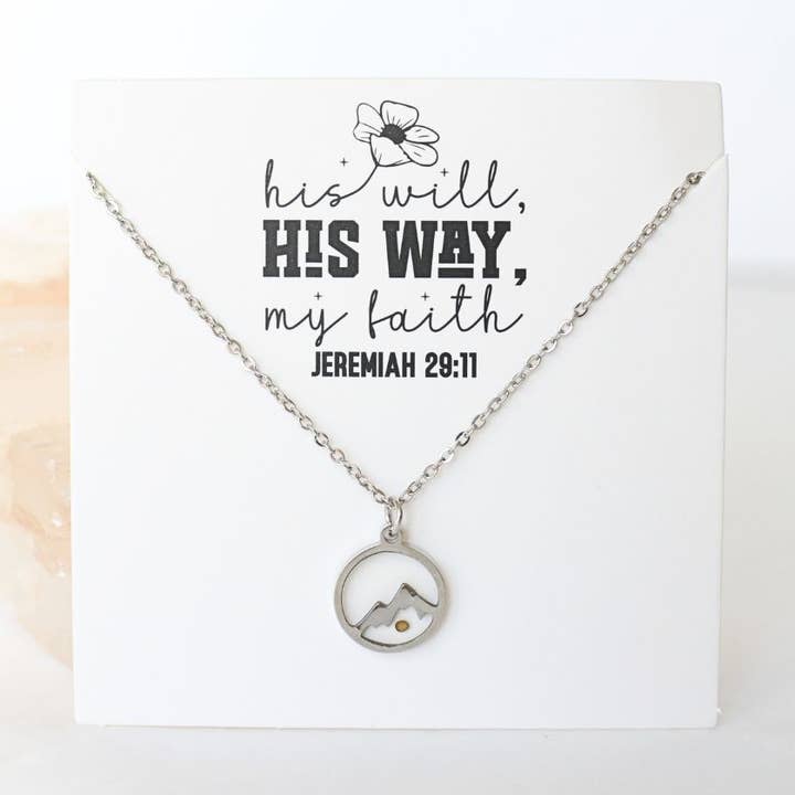Two and Crew - Faith Based Jewelry & Gifts - Wholesale Pendant/Charm Necklace - Faith Moves Mountains Necklace – Mustard Seed Scripture gift4