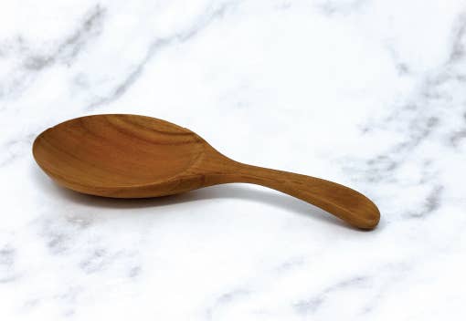 Ventures Int'l Products Inc. - Wholesale Kitchen Spoon - TEAK IT EASY™ Teak Rice Serving Spoon 7"