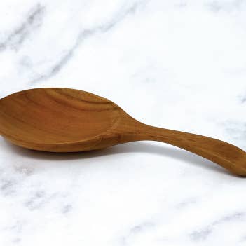 TEAK IT EASY™ Teak Rice Serving Spoon 7" for wholesale by Ventures Int'l Products Inc.