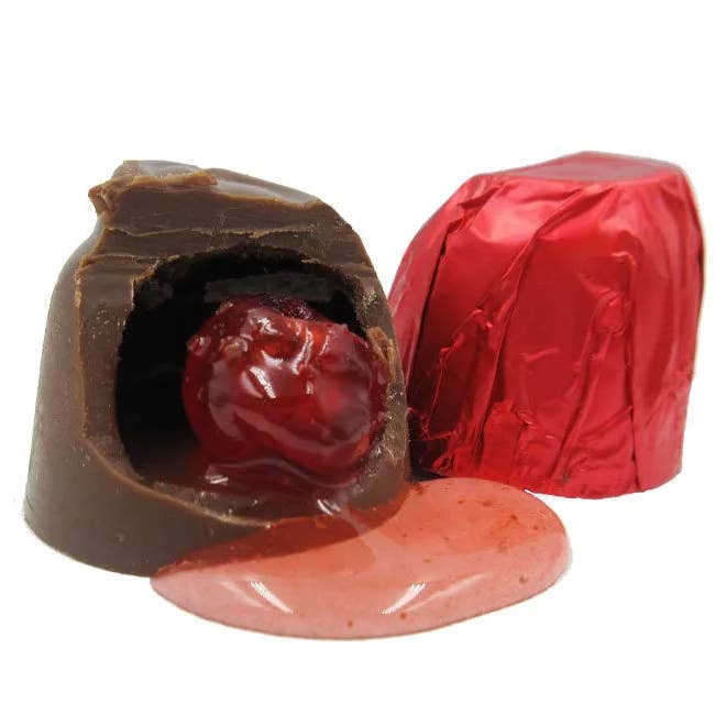 Asher Cordial Cherries Milk Chocolate Red Foil 6lbs for wholesale by Royal Wholesale