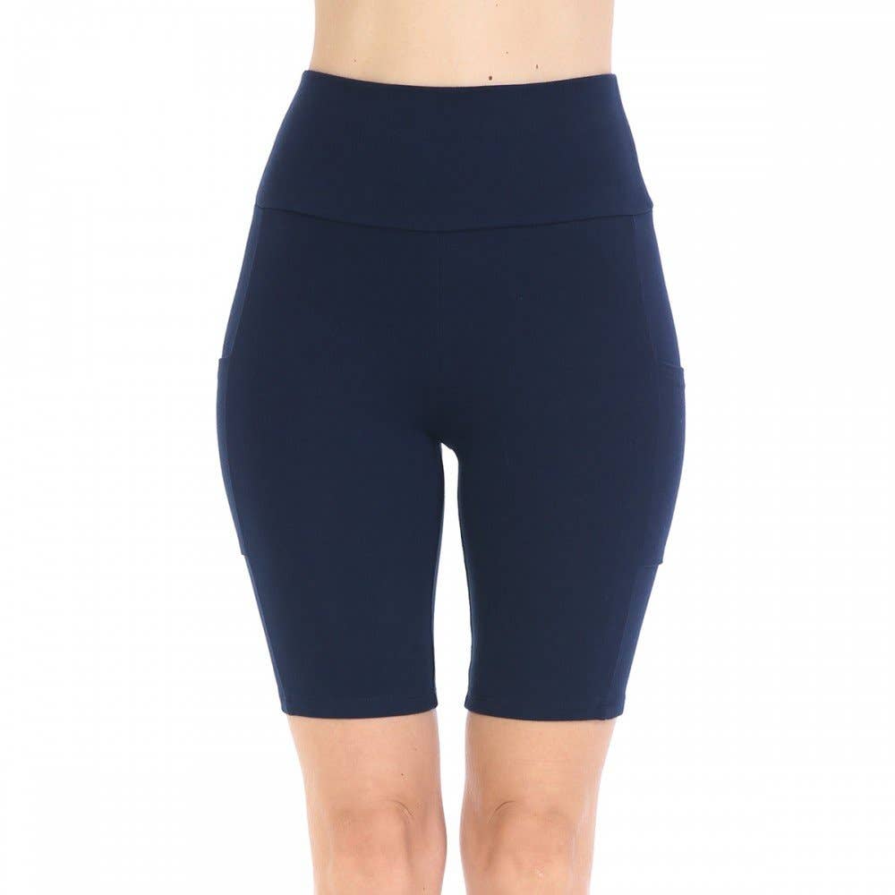 Paperdoll - Wholesale Athletic Shorts - Women's - HIGH WAIST KNIT BIKE SHORTS WITH PHONE POCKET2