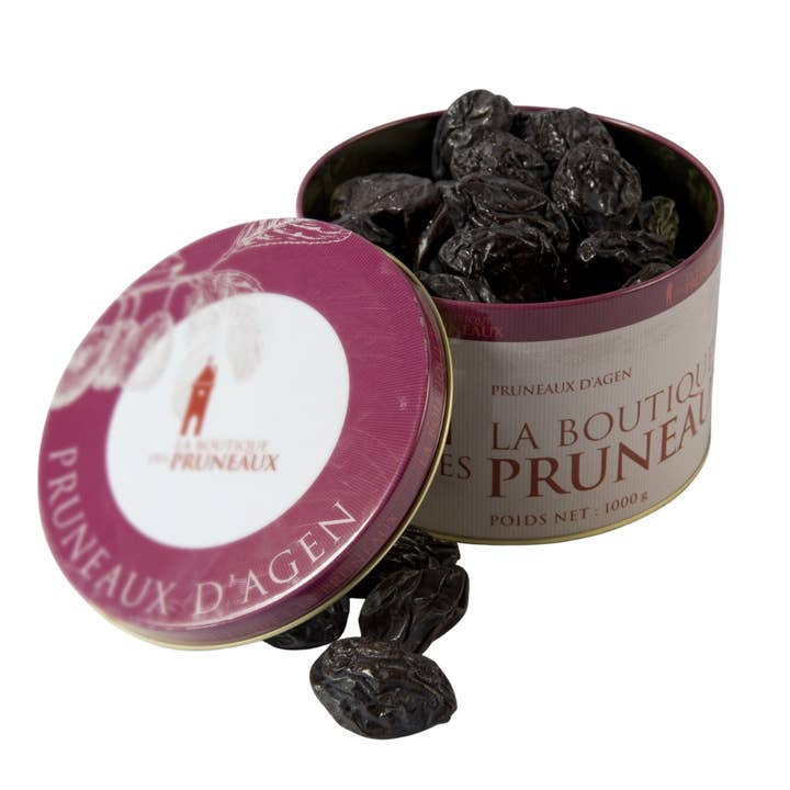 Halfgedroogde Agen-pruimen - Blik 400G voor wholesale door Maison Roucadil