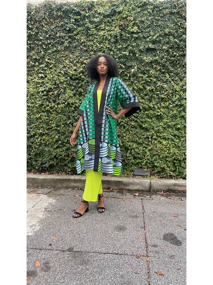 Besida - Wholesale Kimono - Dames - Keena stofdoek/kimono met Afrikaanse print