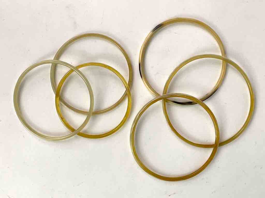 The Niger Bend - Wholesale Bangle Bracelet - Thin African cow horn bangle, 2 shades, 2 shapes22