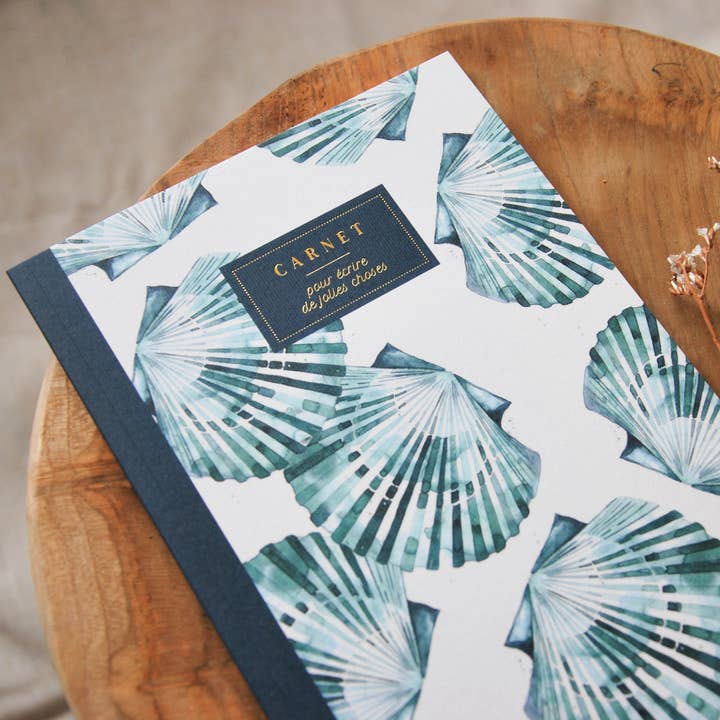 Bleu Coquille - Wholesale Notebook - Stationery A5 Notebook - Blue Shells 🐚