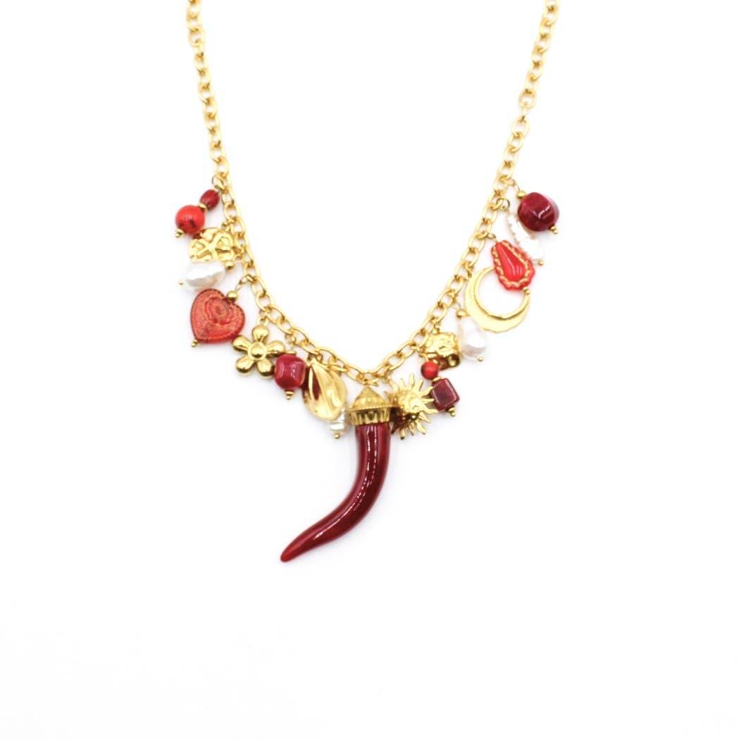 Reference Mode - Vente Colliers à pendentif - Collier acier avec motif corne2