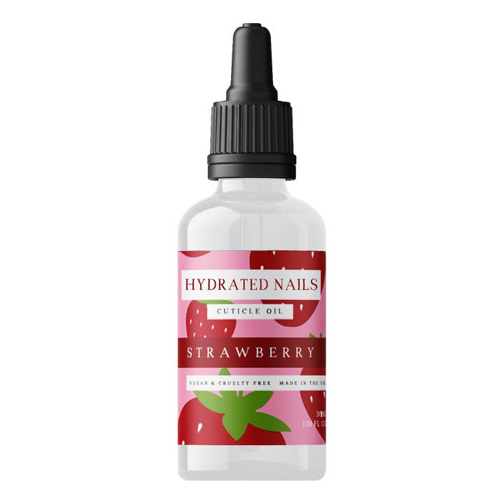 Hydrated Nails 30ML Strawberry Dropper Bottle for wholesale by HYDRATED NAILS