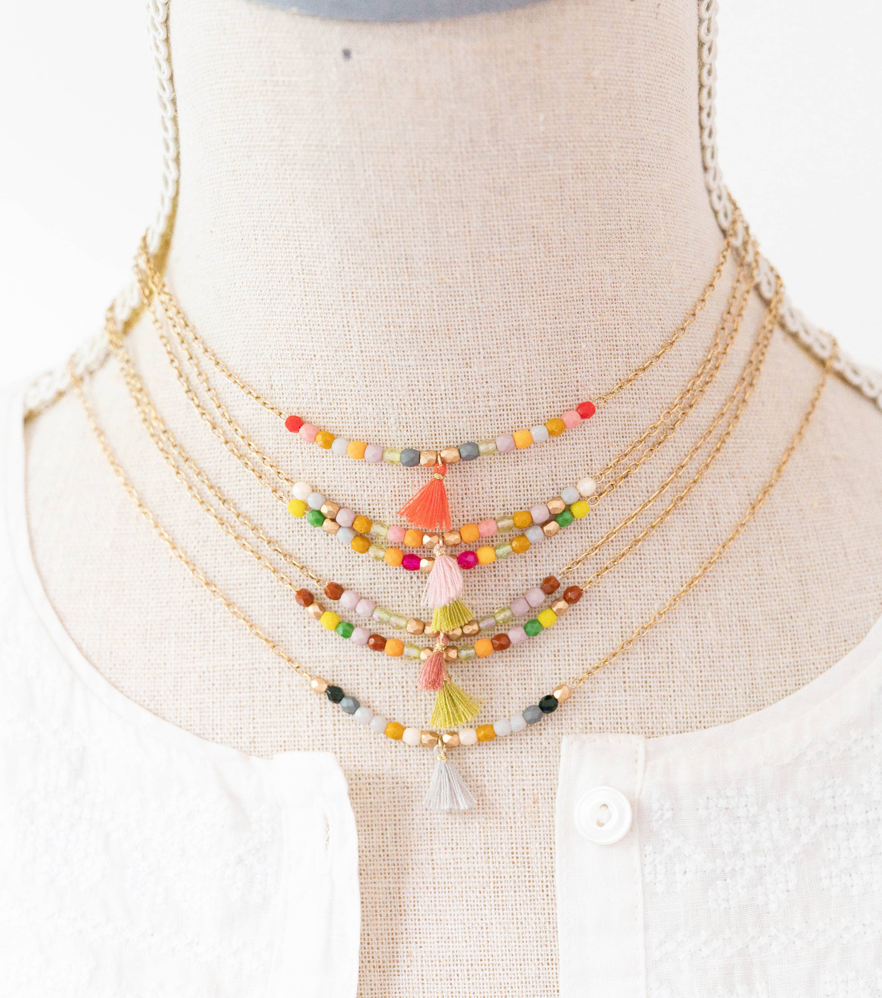 Nest Pretty Things - Wholesale Beaded/Pearl Necklace - Dainty Tassel Necklace1