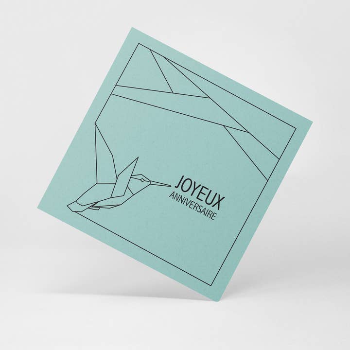 Pájaro de origami feliz cumpleaños para venta al por mayor de Si.D