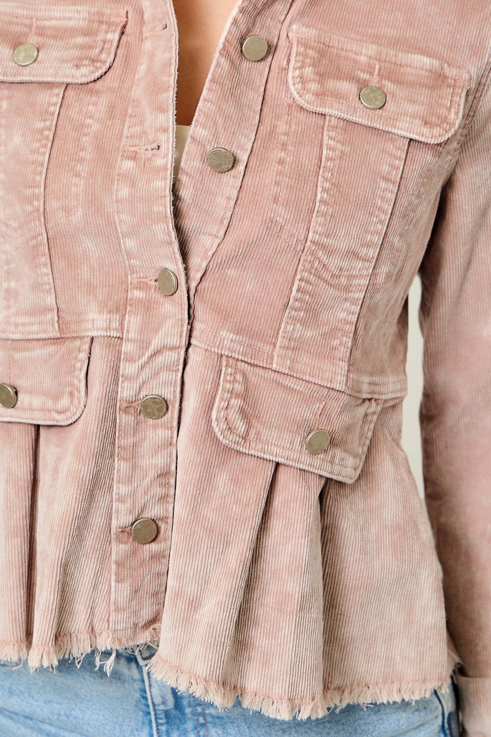 Mystree – wholesale Denim jacket – Women's – 61134 Washed Denim Peplum Jacket31