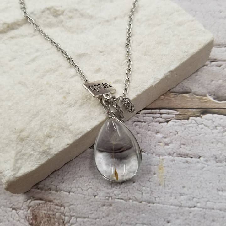 Treasure Wholesale - Wholesale Pendant/Charm Necklace - Dandelion Wishing Crystal Necklace1