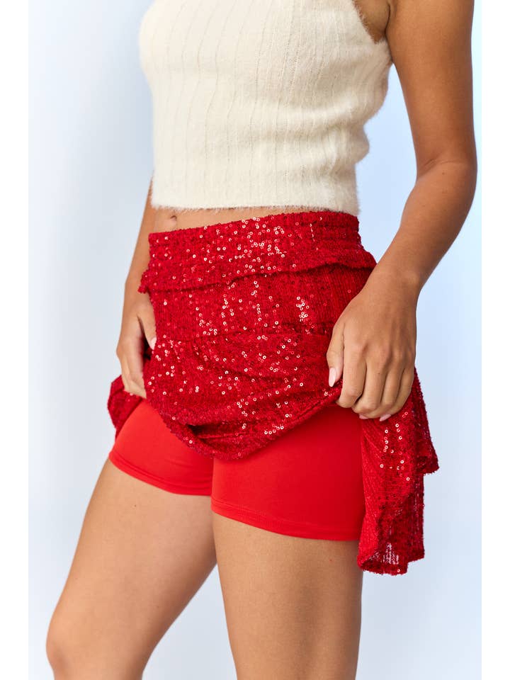 Papermoon - Wholesale Skirt - Women's - PS18588 - Alice Sequin Double Tier Skirt