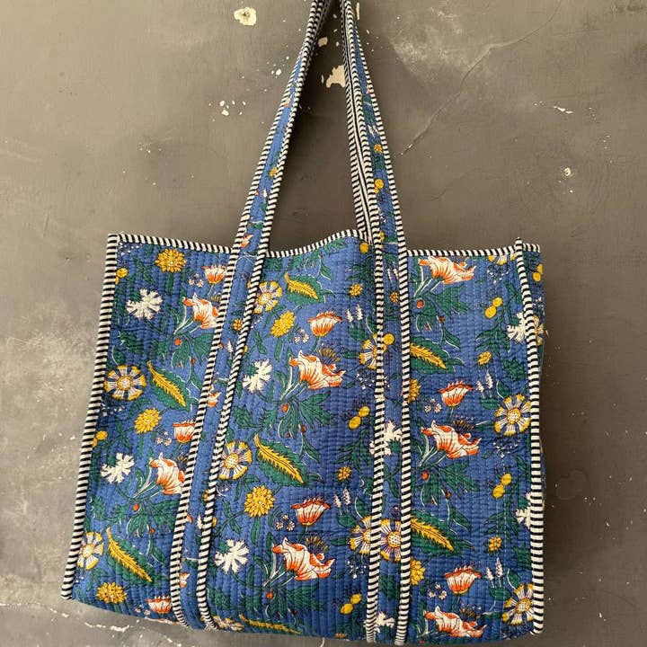 GYPSY STUDIO – Großhandel Schultertasche – Damen – Festivalmode Blockdrucktasche gesteppte Baumwoll-Schultertasche2