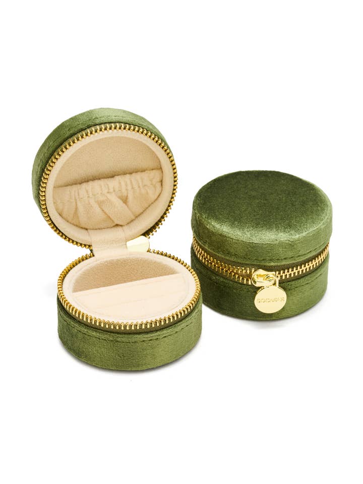 SAMT SIERADENDOOS ROND MINI col. gouden palm voor wholesale door SOCASES