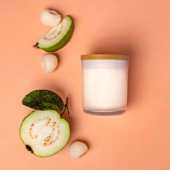 MYA COLLECTION - Wholesale Jar/filled candle - Lychee Guava Scented Candle (300g)