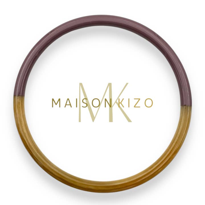 Tynd lakeret armbånd i bøffelhorn Støvet lilla 4mm for engroshandel hos MAISON KIZO