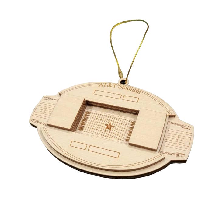 Dallas Football Stadium 3D Ornament - Laser Cut for wholesale by LeRoy Woodworks