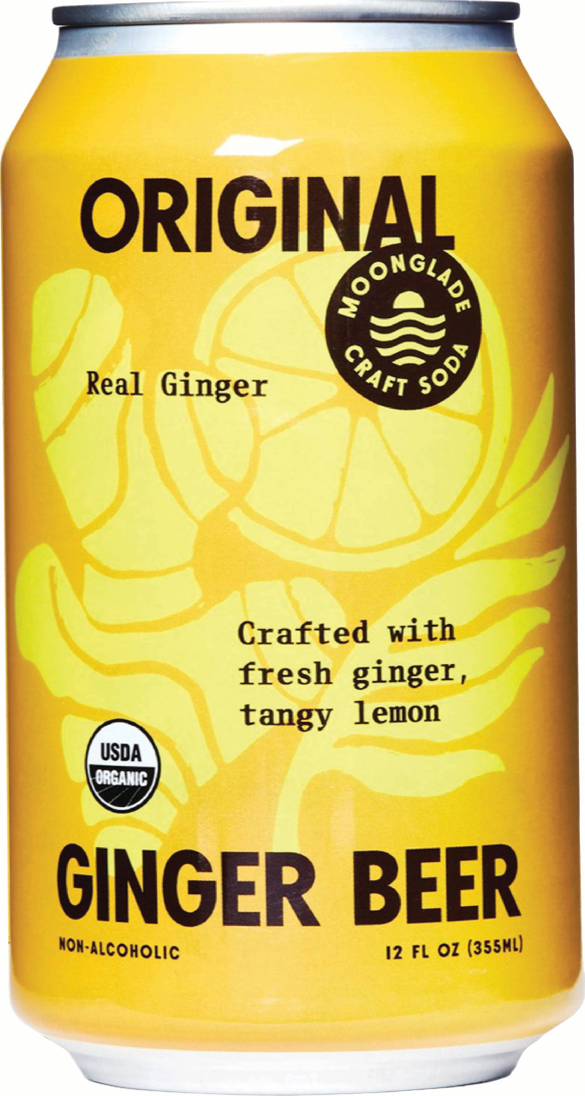 Moonglade Brews - Vente Sodas/boissons gazeuses - San Diego Ginger Beer - Pack de 24 | Canettes de 12 oz2