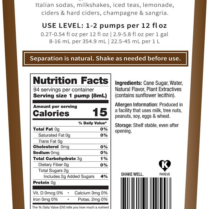 Amoretti - Wholesale Cocktail Mix/Syrup - Irish Coffee Beverage Infusion2