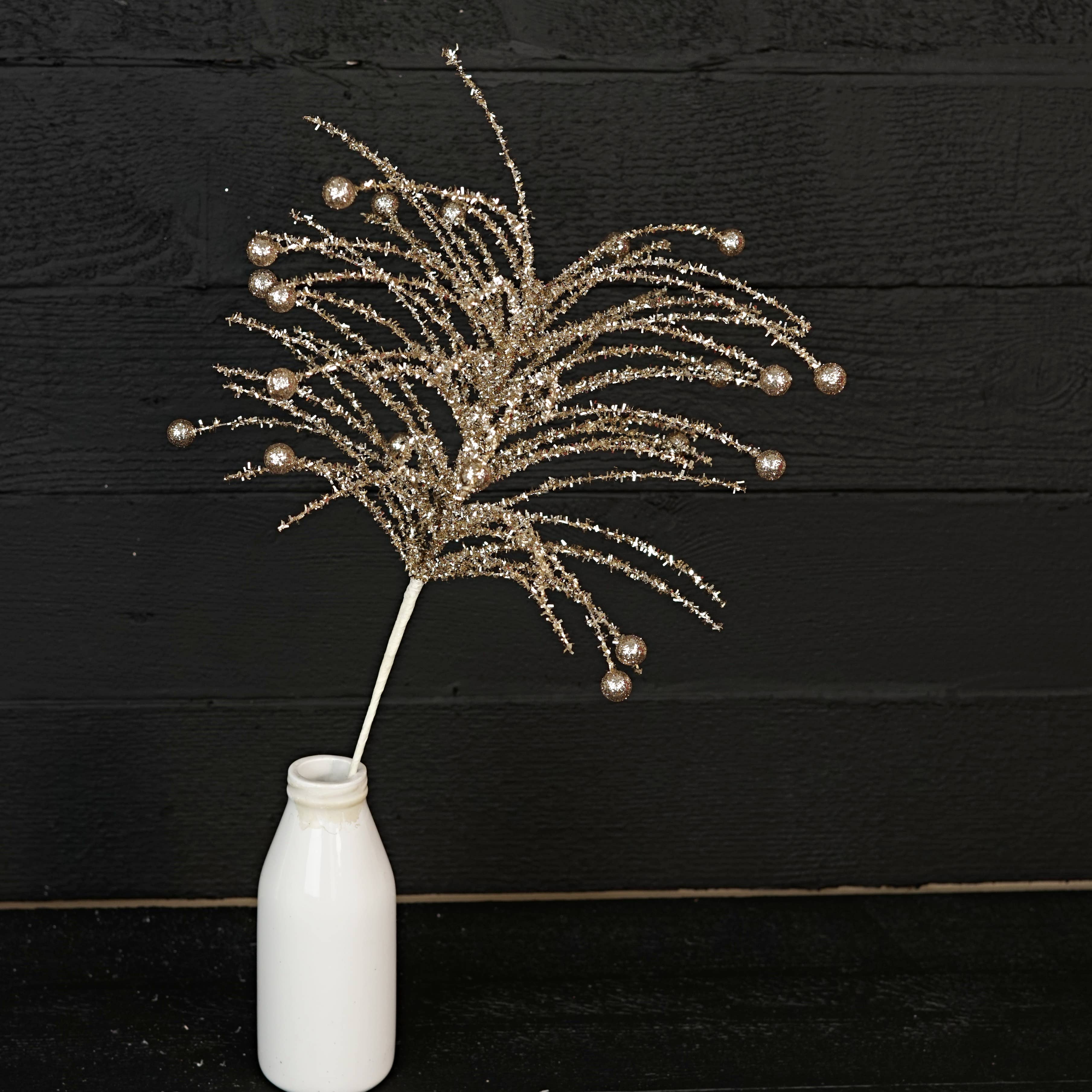 Impressive Enterprises, Inc. - Wholesale Christmas Decoration - 32212-23in Glittered Firecracker cluster Stem-CHAMP1