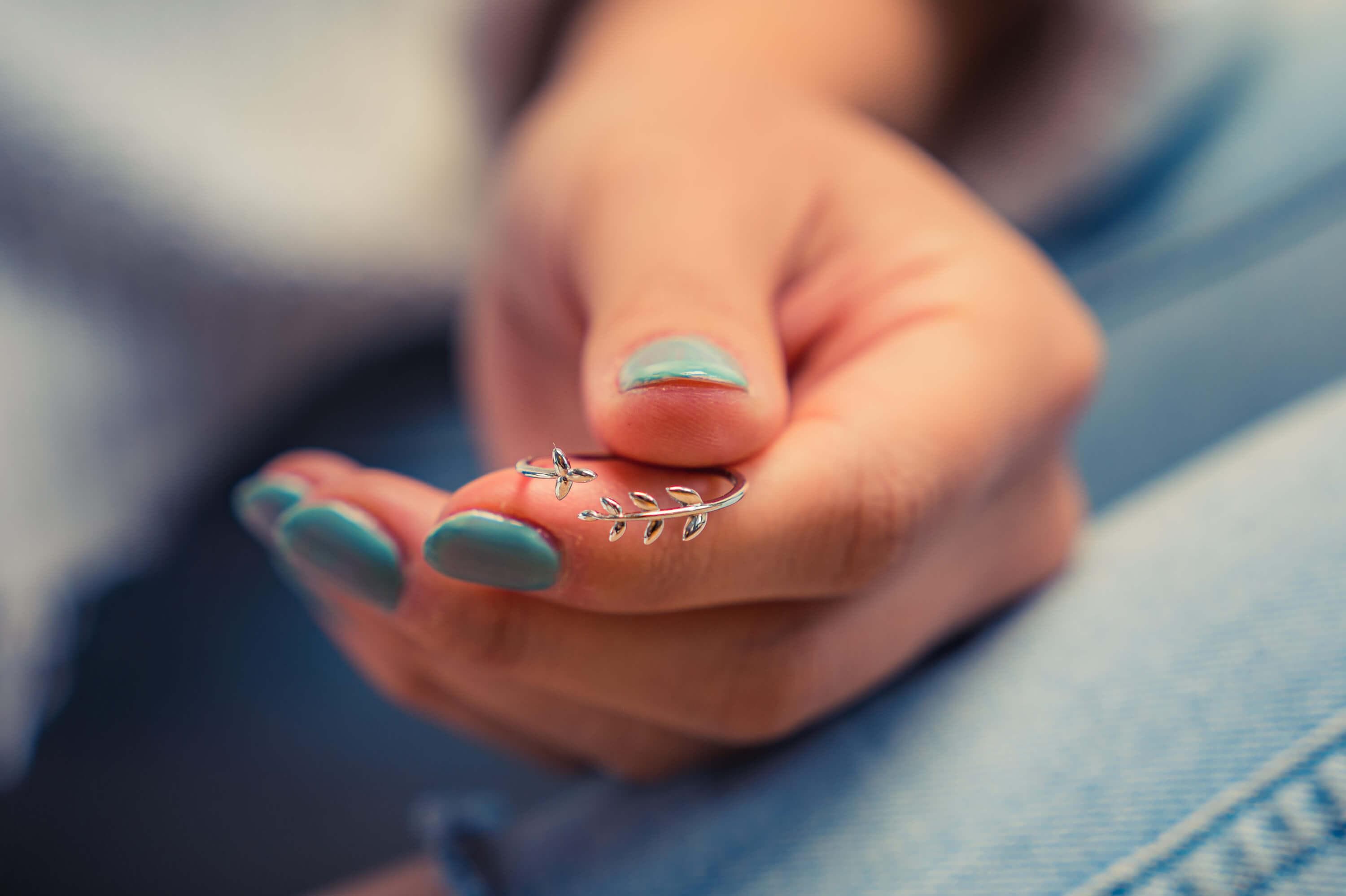 Made By Nami - Wholesale Band/Stacked Ring - 925 silver ring - laurels0