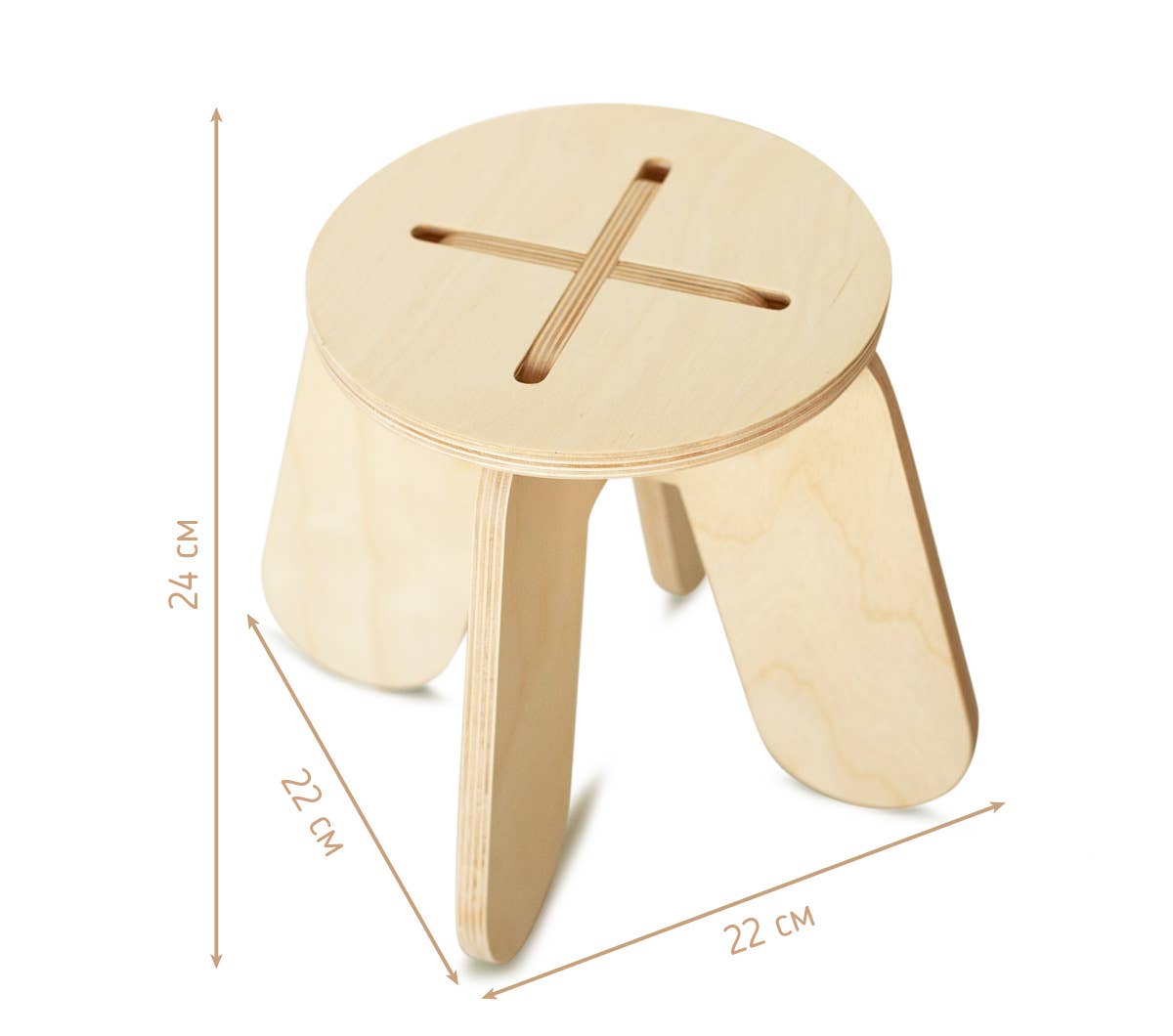 Babai - Wholesale Stool - Kids Wooden Stool X khaki5