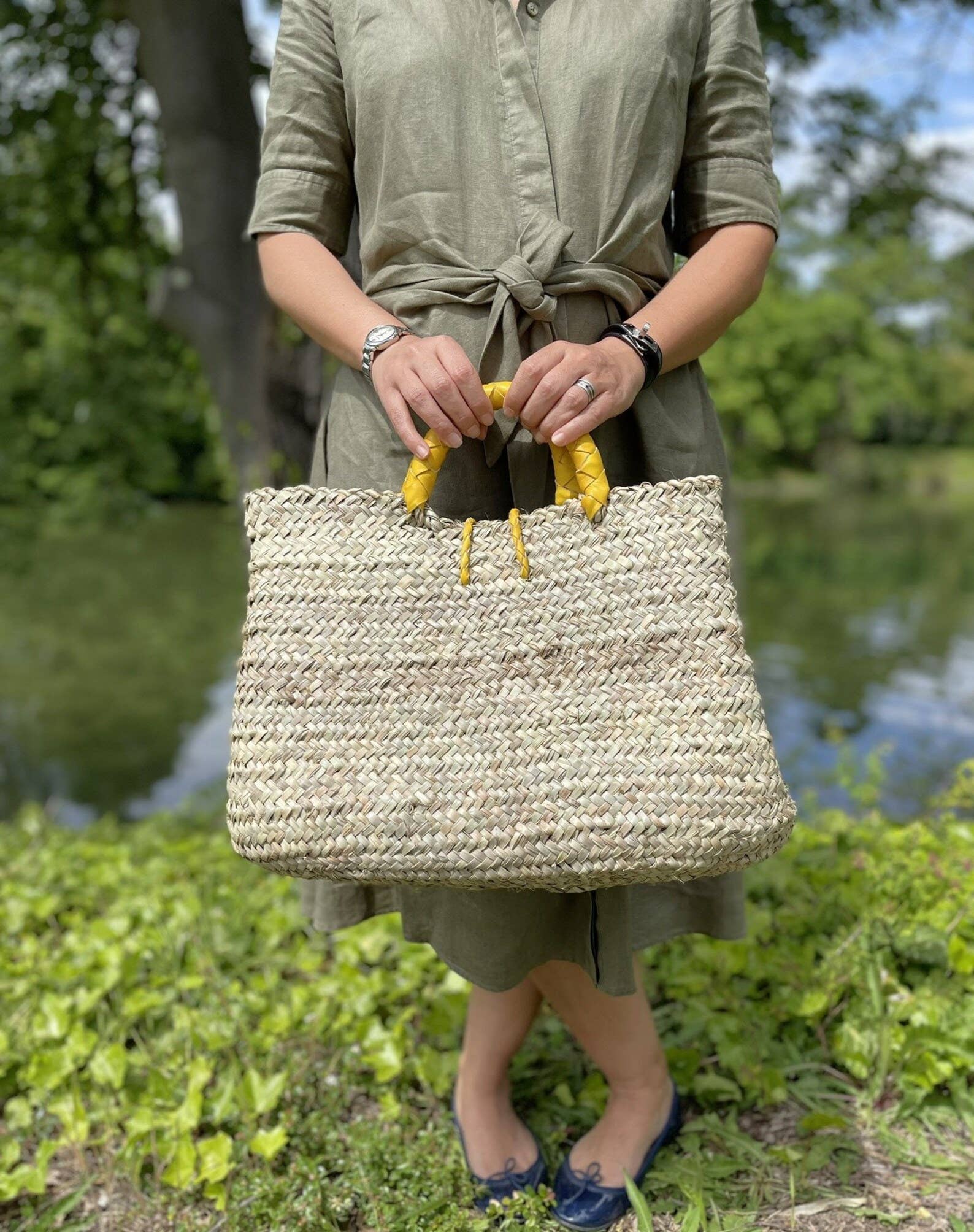 DarKech - Wholesale Tote Bag - Women's - Handcrafted Straw Tote Bag with Leather Straps – French bag 3