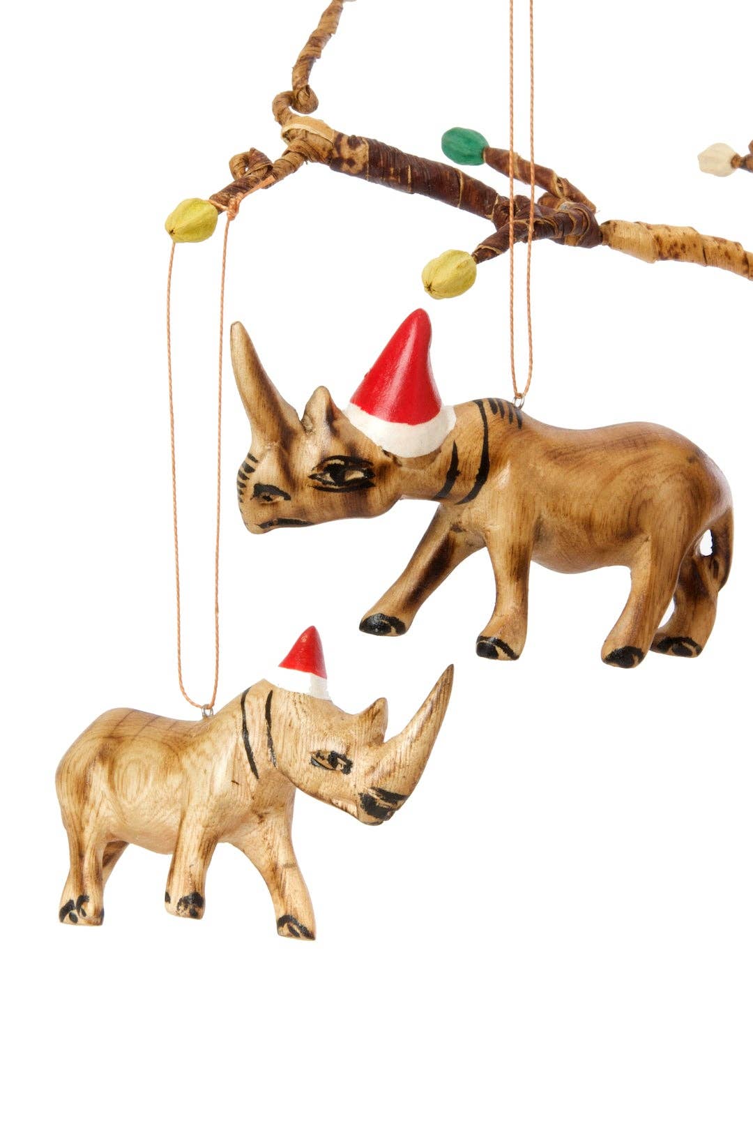 Swahili | AFRICAN MODERN - Wholesale Ornament - Santa's Little Rhino Helper Ornament1