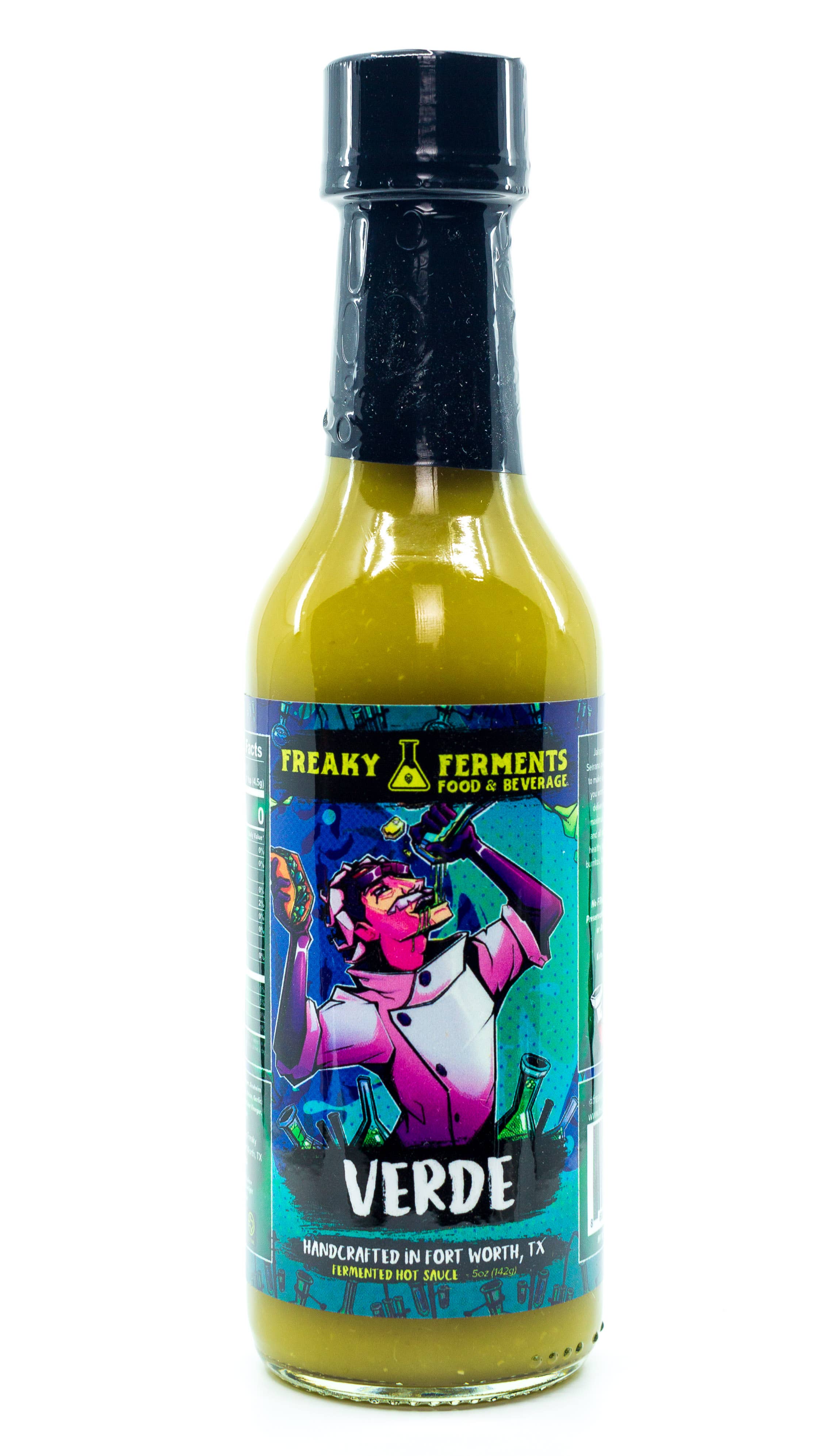 Freaky Ferments - Wholesale Hot Sauce - Verde Hot Sauce (5oz Bottle)2