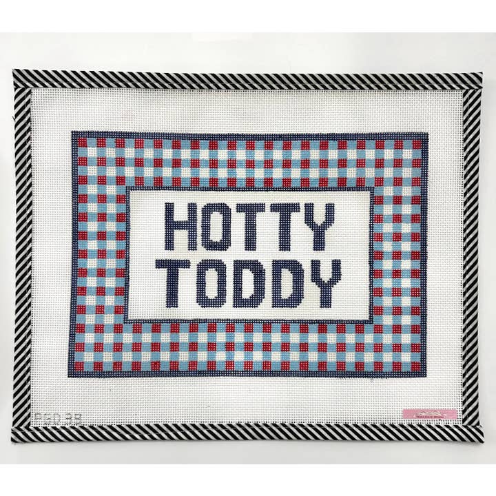 Hotty Toddy (Ole Miss) Toile de point de croix peinte à la main pour la vente par Perrin Gentry Designs
