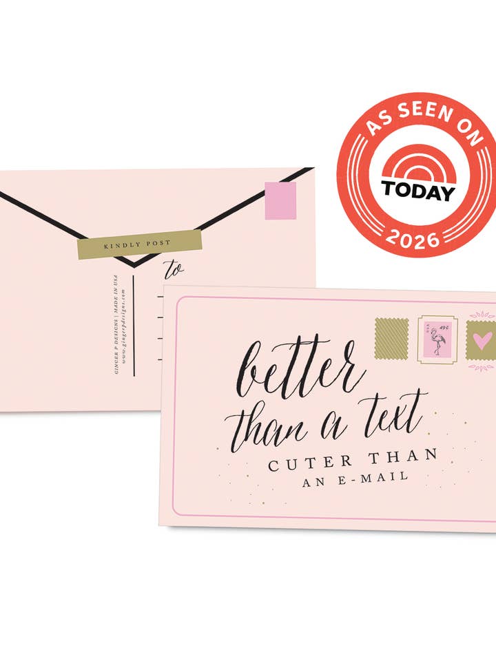Better Than a Text Postcards for wholesale by Ginger P. Designs