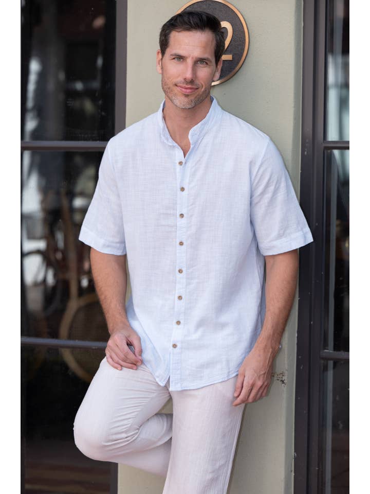 Cotton Natural - Wholesale Button Down Shirt - Men's - Rossi Shirt