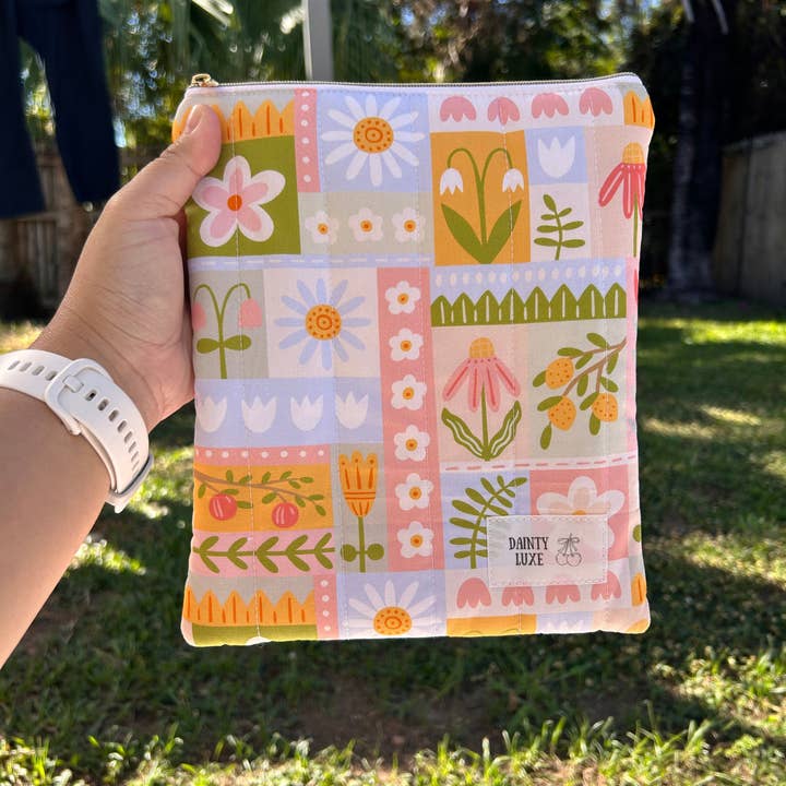 DaintyLuxeAU - Wholesale Book Cover - Spring Patchwork Book Sleeves0