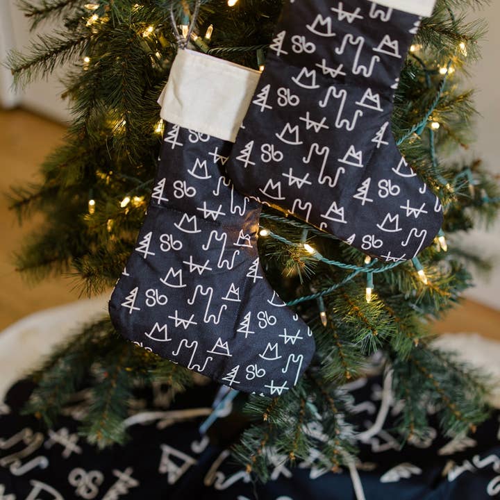 The Front Porch Label - Wholesale Holiday Stocking - Black Brand Christmas Stocking3