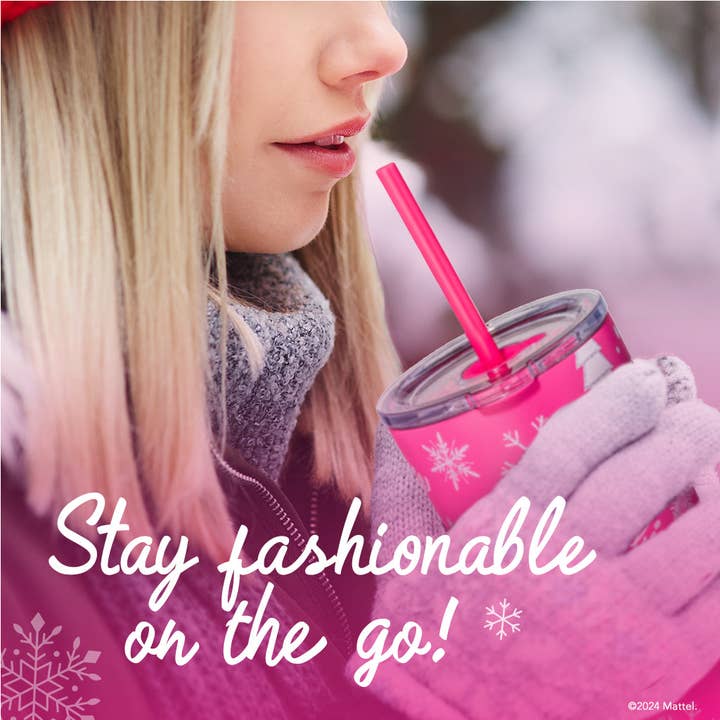 Dragon Glassware - Wholesale Insulated Mug/Tumbler - Barbie™ Pink Christmas Tumbler5
