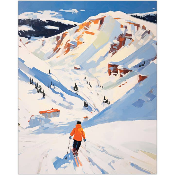 Impression artistique sur Into the Valley Ski pour la vente par Waterknot