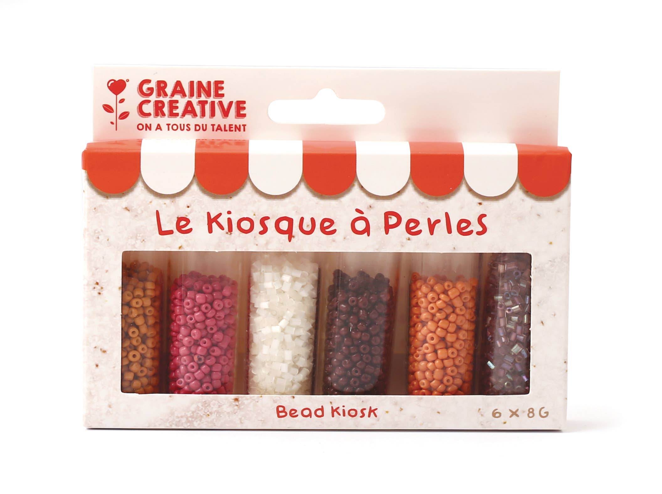 Graine Créative - Wholesale Craft Supplies - KIOSK WITH BEADS TUBES CHAI LATTE2
