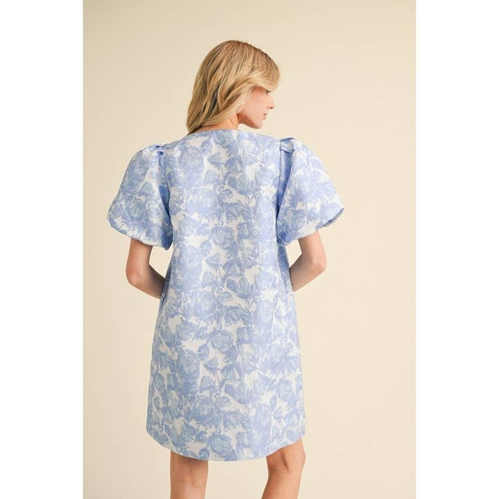 STYLE USA - Wholesale Dress - Women's - Flower jacquard embroidery dress