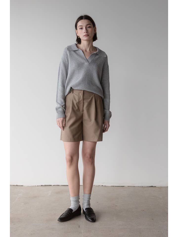 MOD REF - Wholesale Knit Sweater - Women's - The Archie Sweater | Polo Collared Knit Sweater19