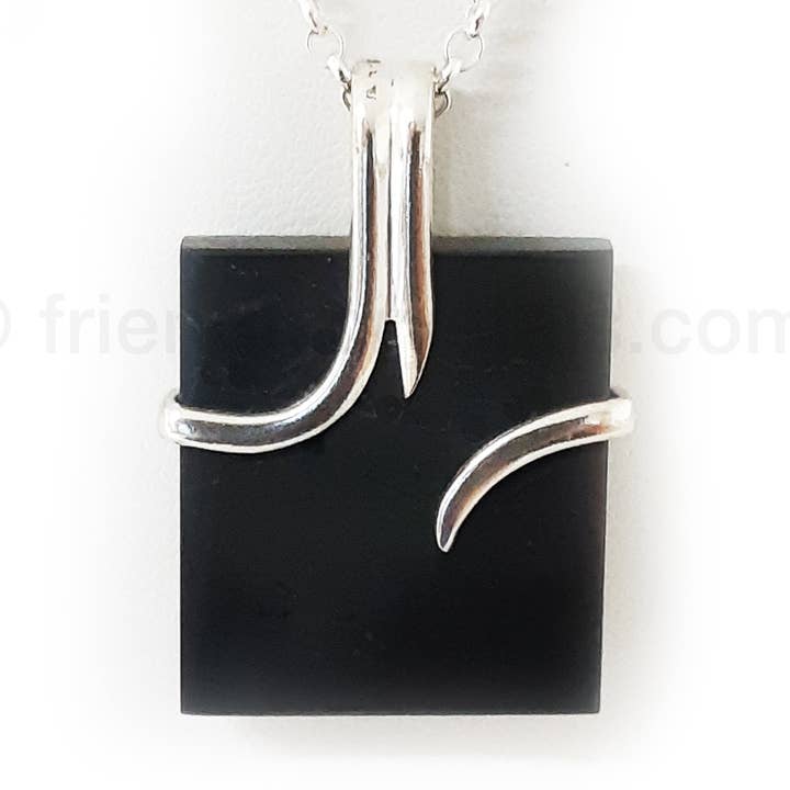 Colgante Rectangular de Shungita- SS para venta al por mayor de Friendly Crystals