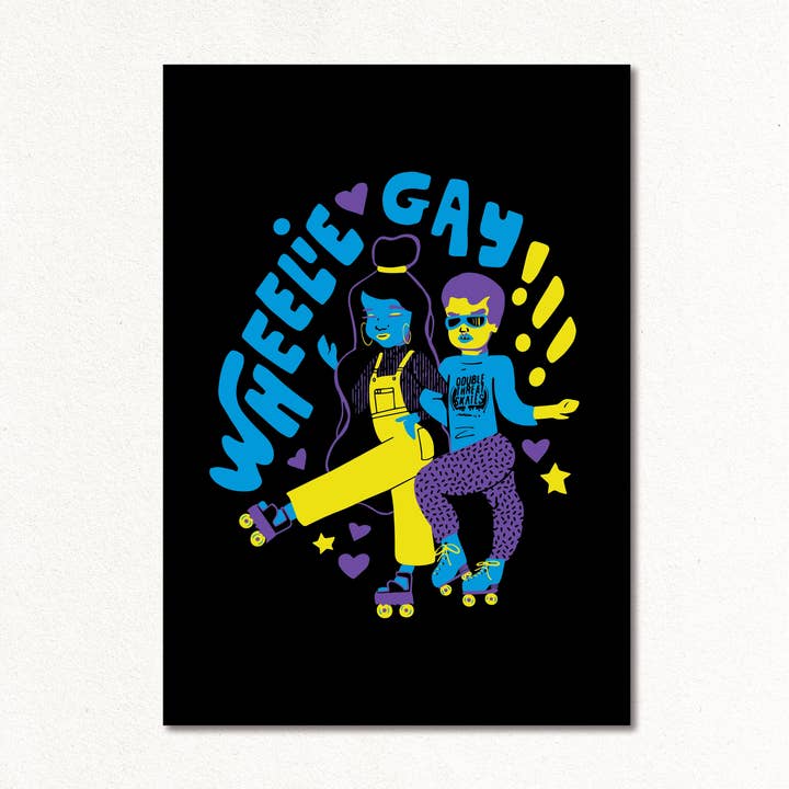 Create & Skate Factory - Wholesale Art Print - Wheelie Gay Art Print