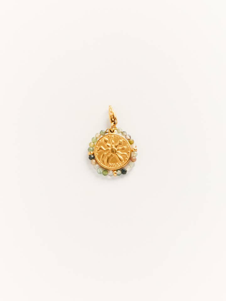 Charm Belamar Palms - dinglande guldmedalj med stenar för wholesale av Palas