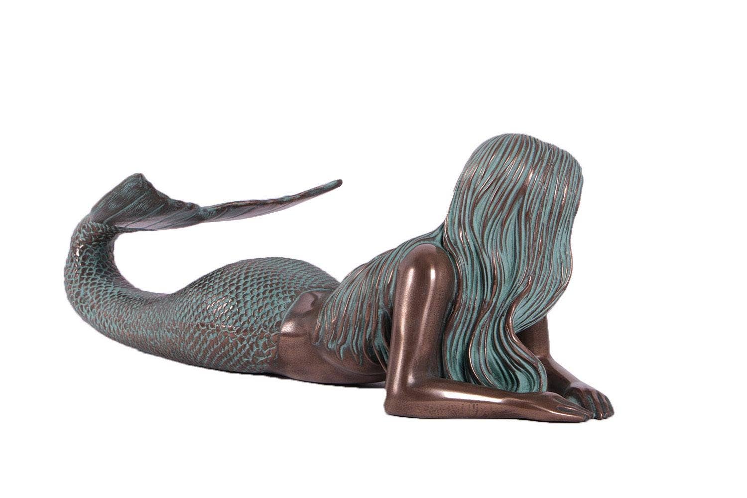 Nautical Tropical Imports - Wholesale Sculpture - Solana Seaside Mermaid Verde Bronze finish2