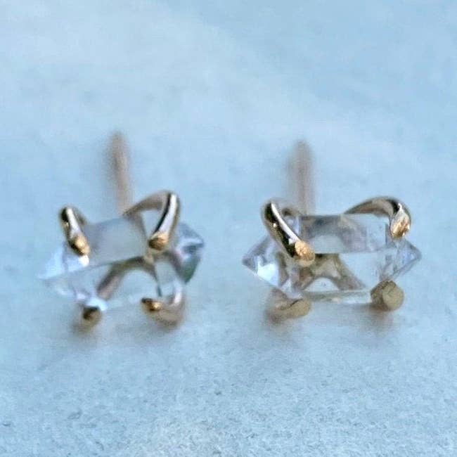 Herkimer Diamond Stud Earrings for wholesale by Cantik